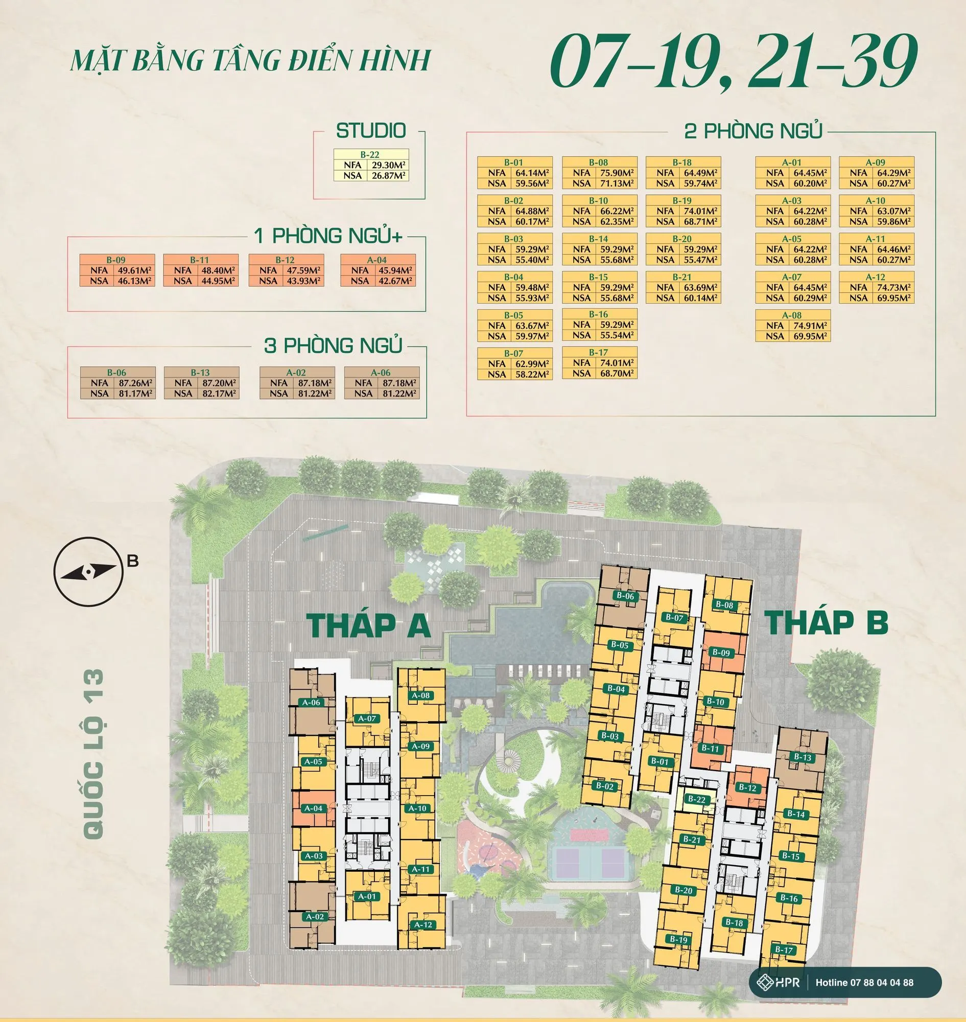 Mặt bằng tầng điển hình The Emerald Boulevard